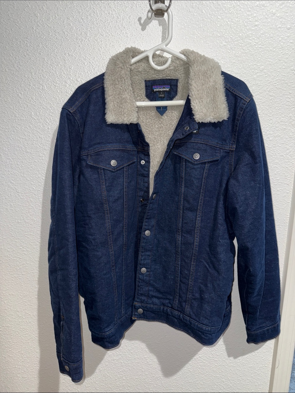 Patagonia Navy Sherpa-Lined Pea Coat - Picture 7 of 7